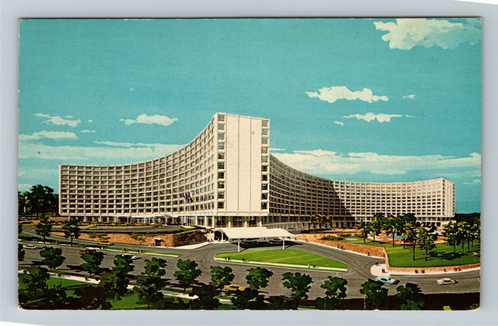 Washington DC-The Washington Hilton, Aerial Scenic View Vintage Postcard
