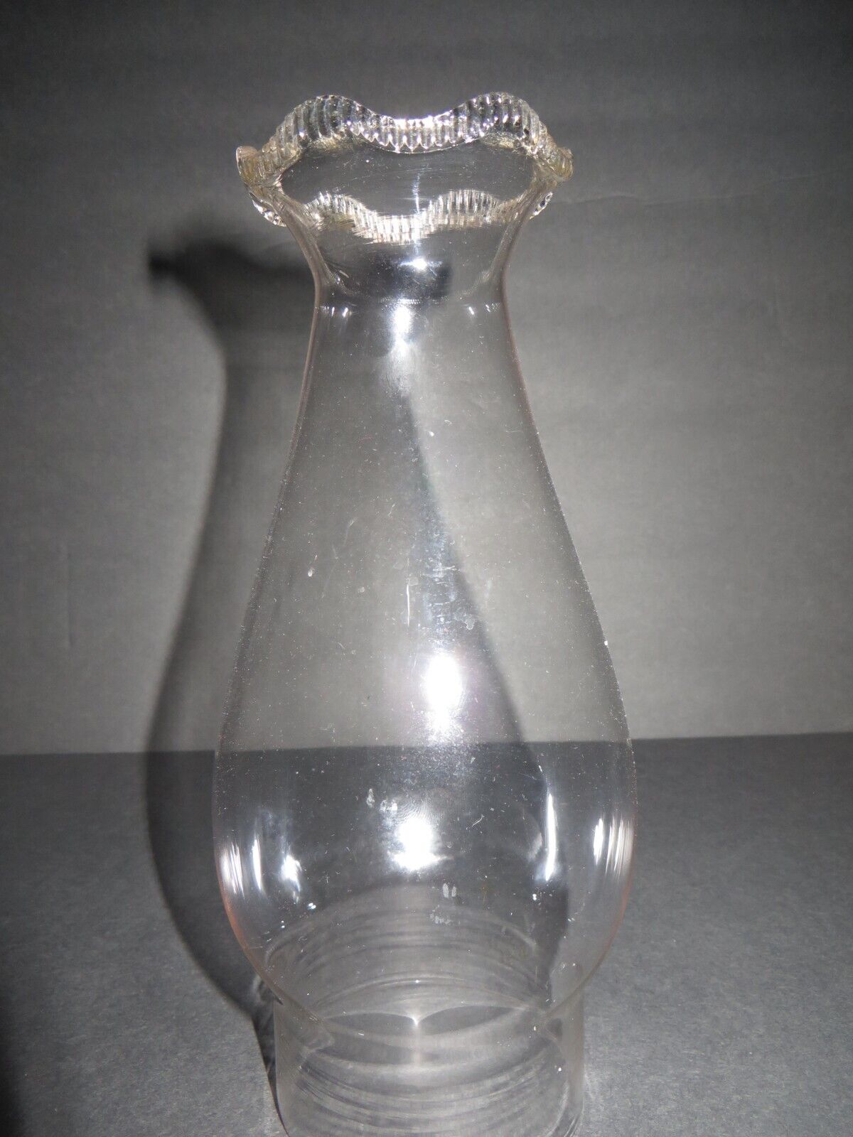 Antique 19th C. #2 Flint Glass Piecrust Top 2 7/8\