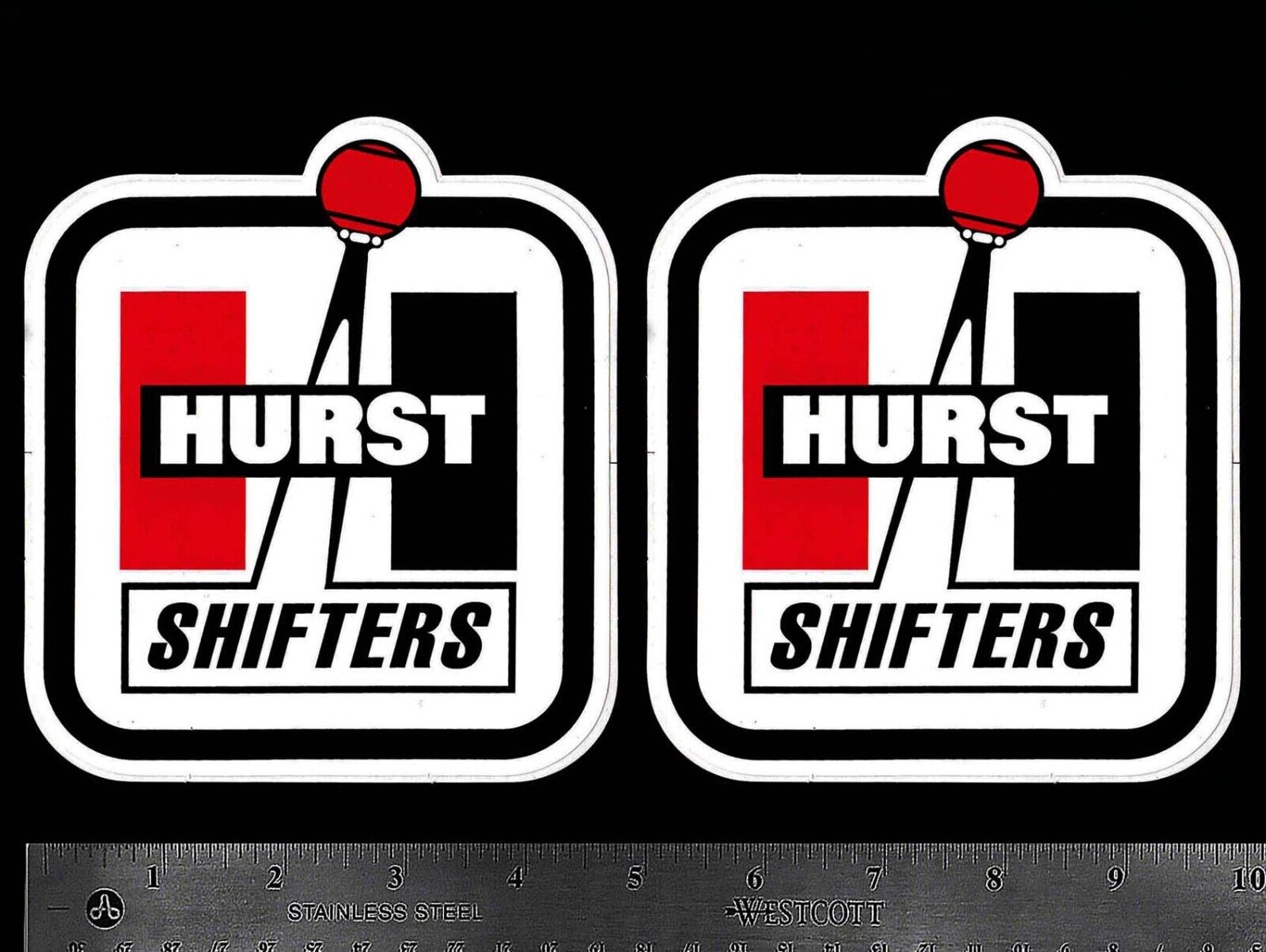 HURST Shifters - Set of 2 Original Vintage 1970’s 80’s Racing Decals/Stickers LG