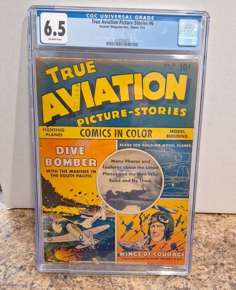 True Aviation Picture Stories #6 CGC 6.5, 1943 LOW POPULATION