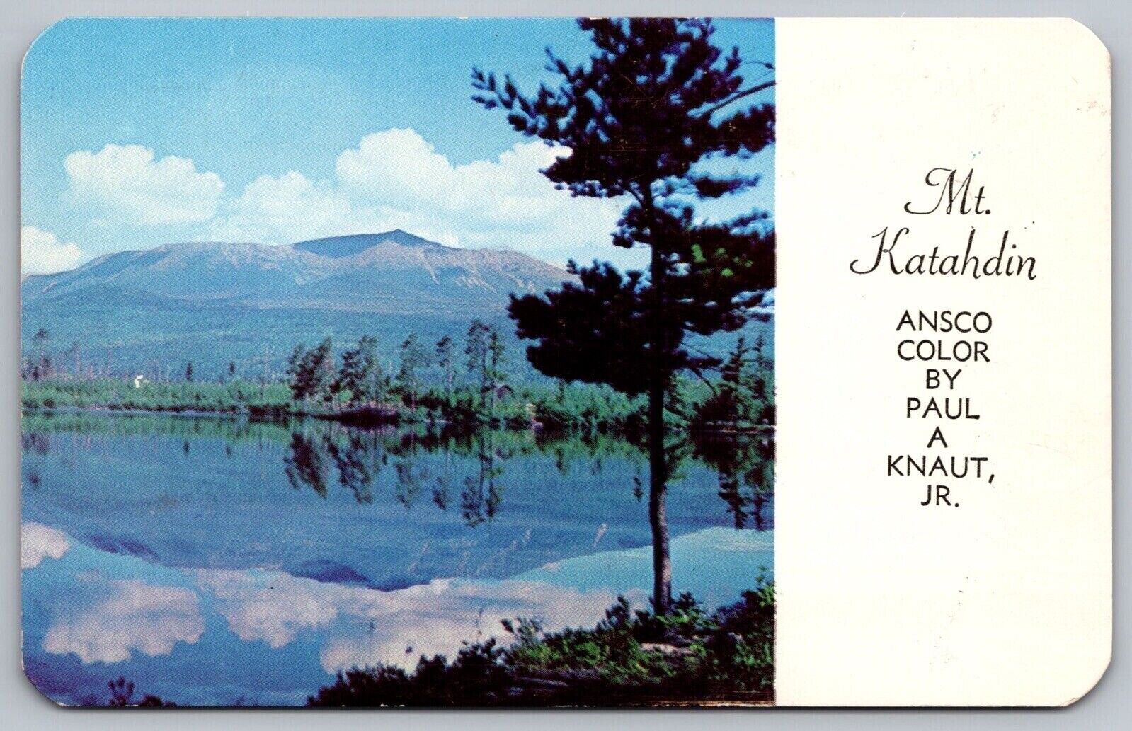 Mount Katahdin Maine Togue Pond Daicey Kidney Baxter State Park Forest Postcard