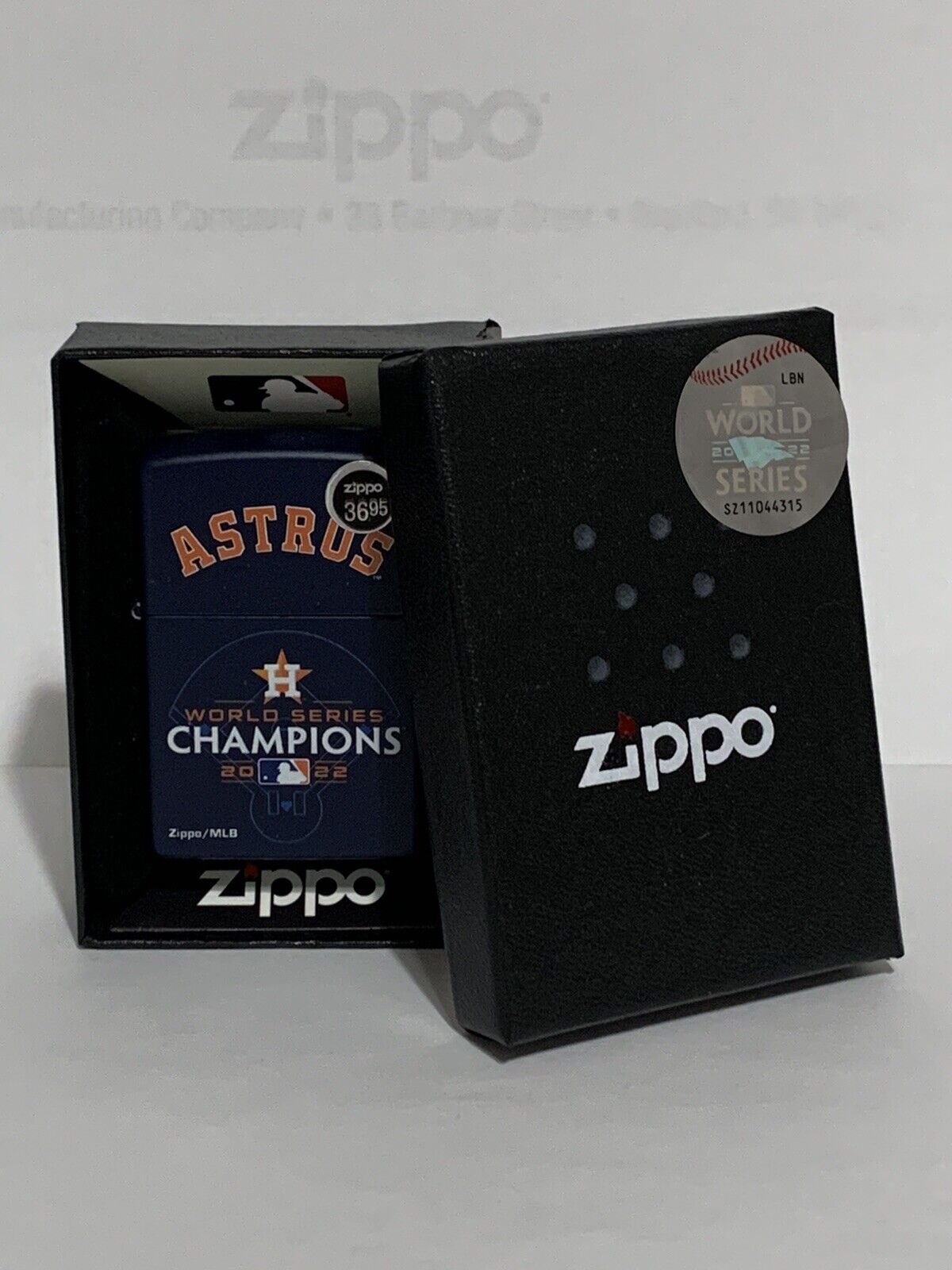 New, Zippo Authentic Windproof Lighter, Houston Astros World Series Champs 2022
