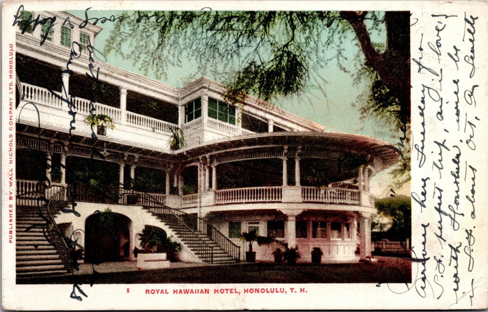 Vtg Honolulu HI Hawaii T.H. Royal Hawaiin Hotel 1906 Postcard
