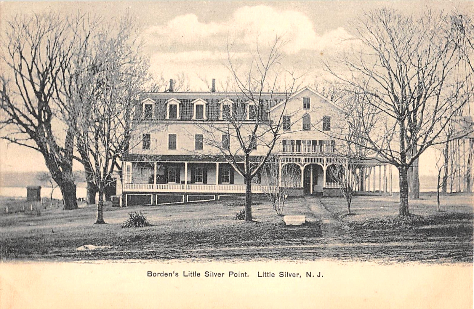 c.1905 Hotel Borden\'s Little Silver Point Little Silver NJ post card