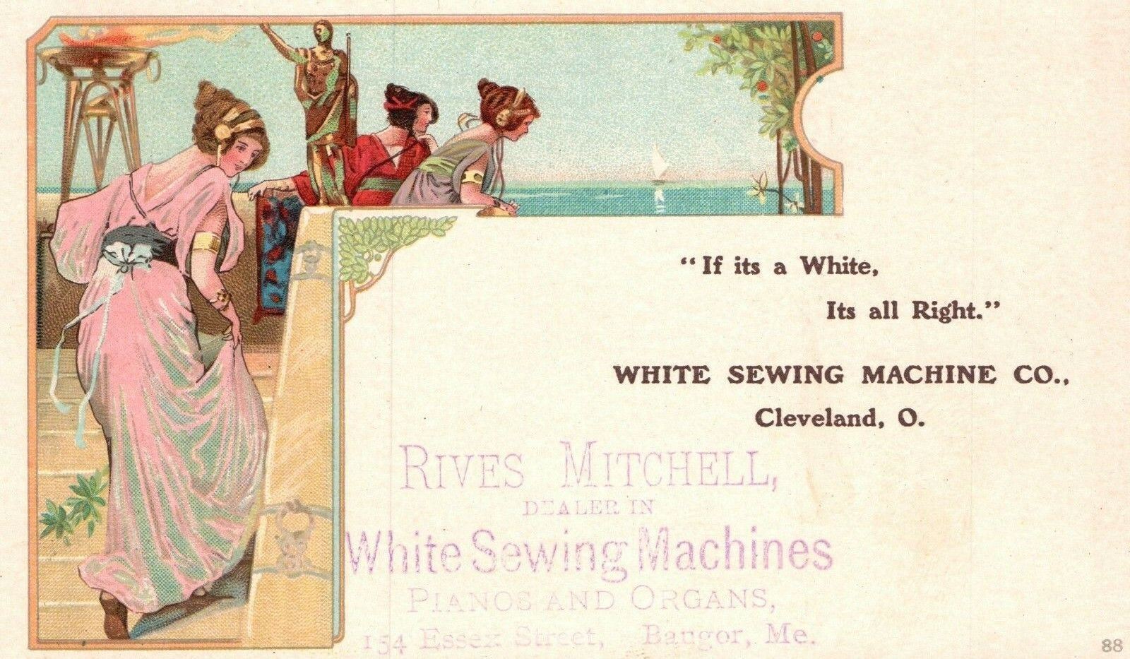 1880s-90s White Sewing Machine Co. Cleveland Ohio Rives Mitchell Pianos & Organs