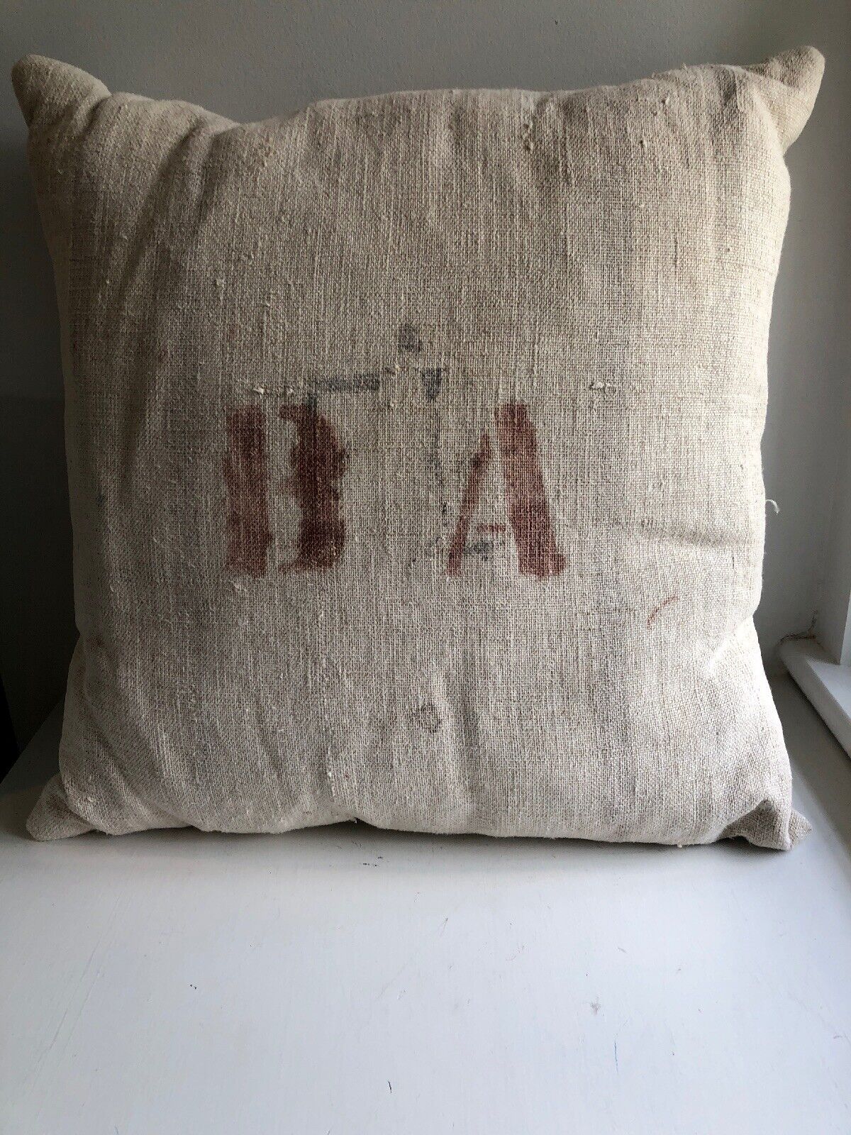Authentic Italian Grain Sack Pillow, 18”x18”