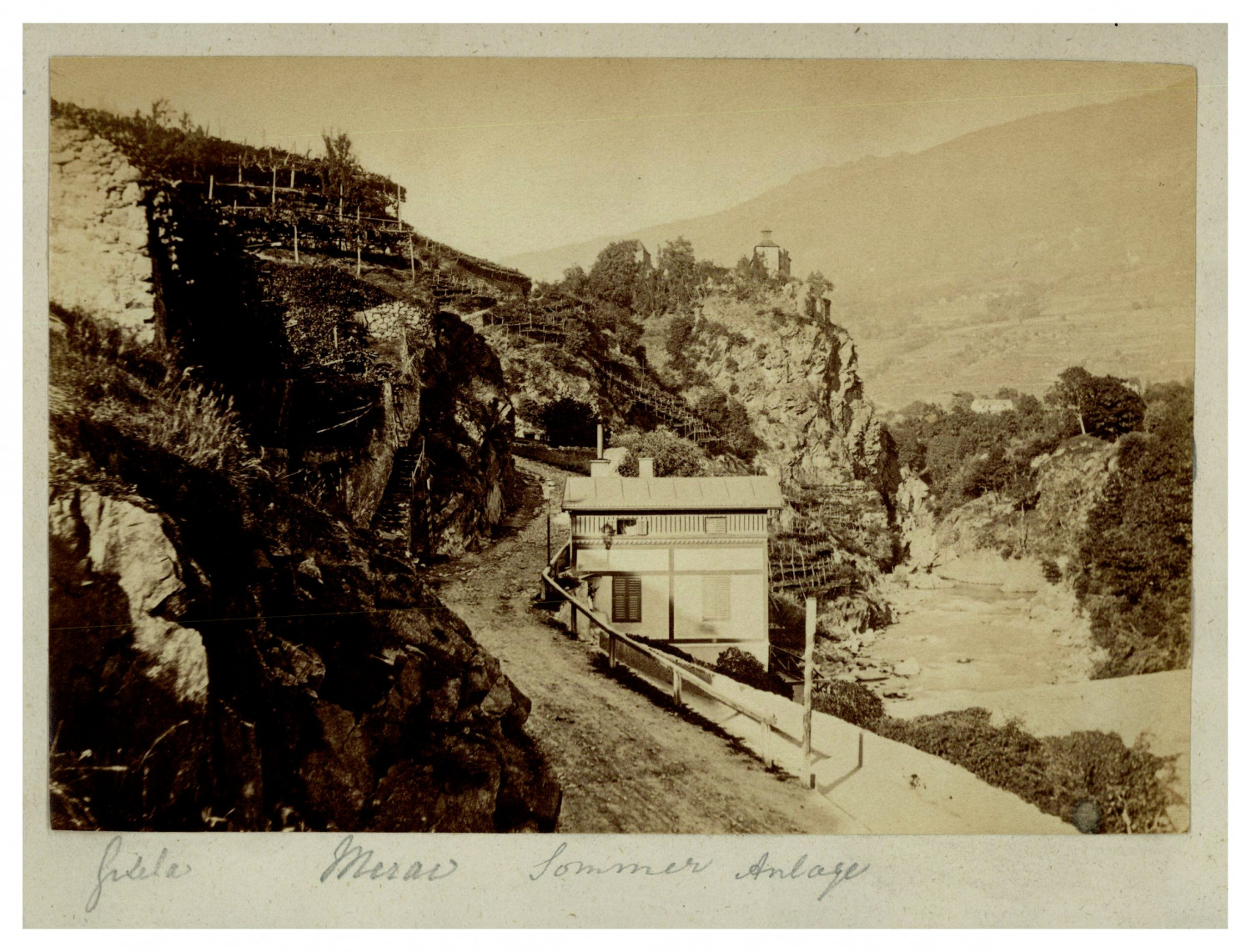 Europe, View of a Railway, Vintage Print, circa 1880 Vintage Print le