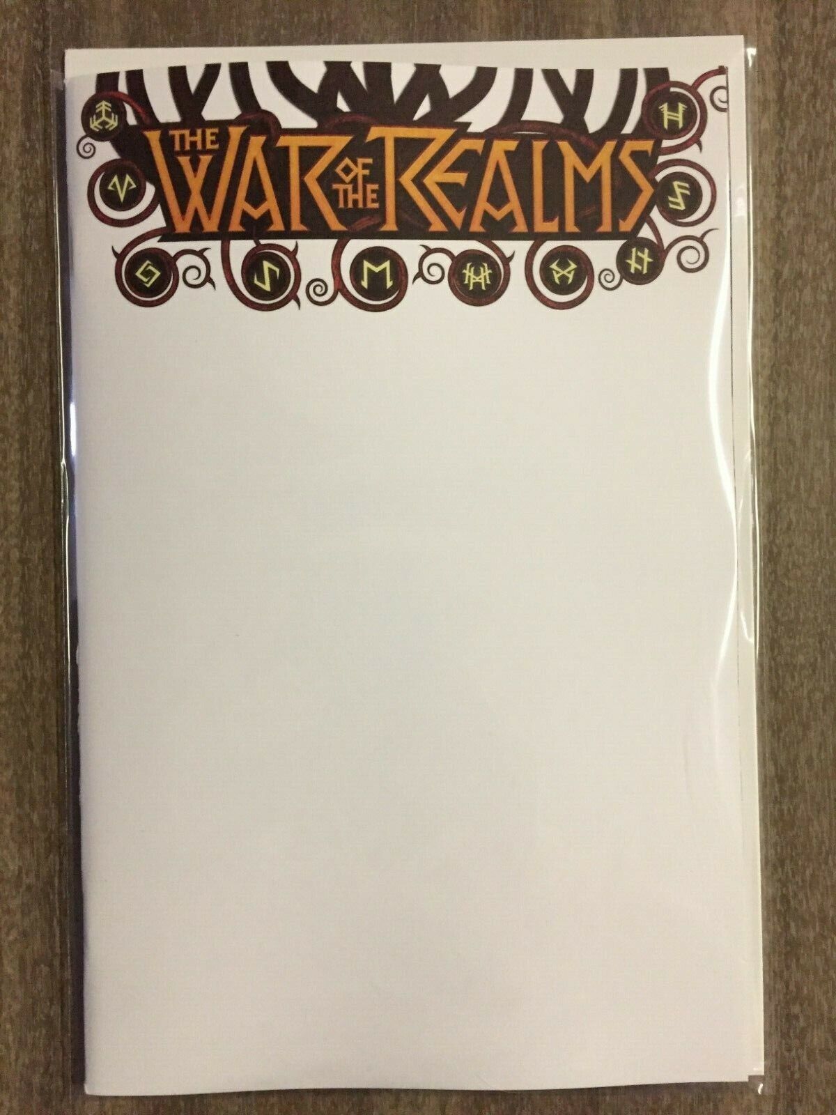 War of the Realms #1 Blank Variant NM
