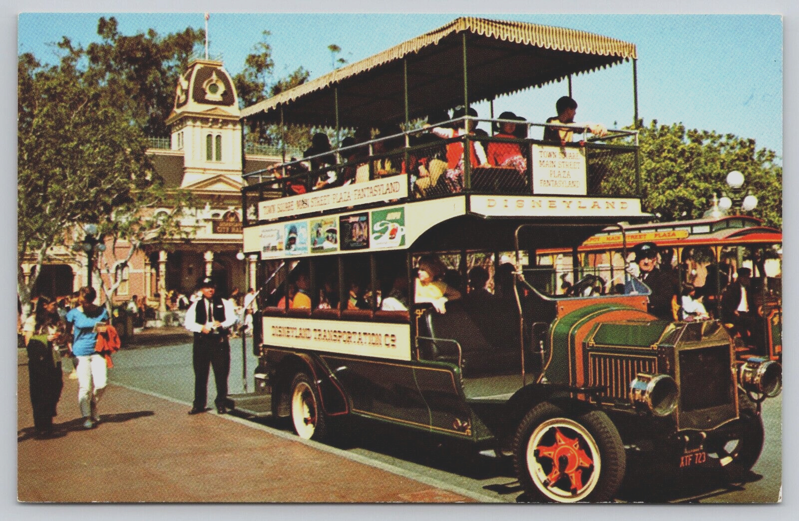 Disneyland Omnibus Anaheim CA City Hall Main Street Vintage Postcard A7