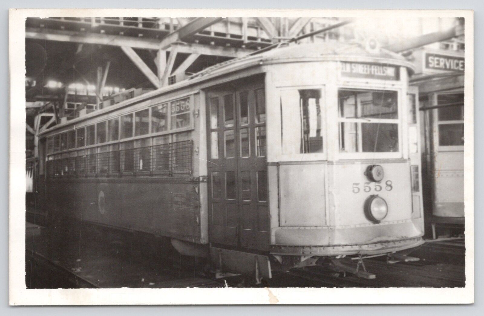 RPPC Boston MA Trolley Tram Type 