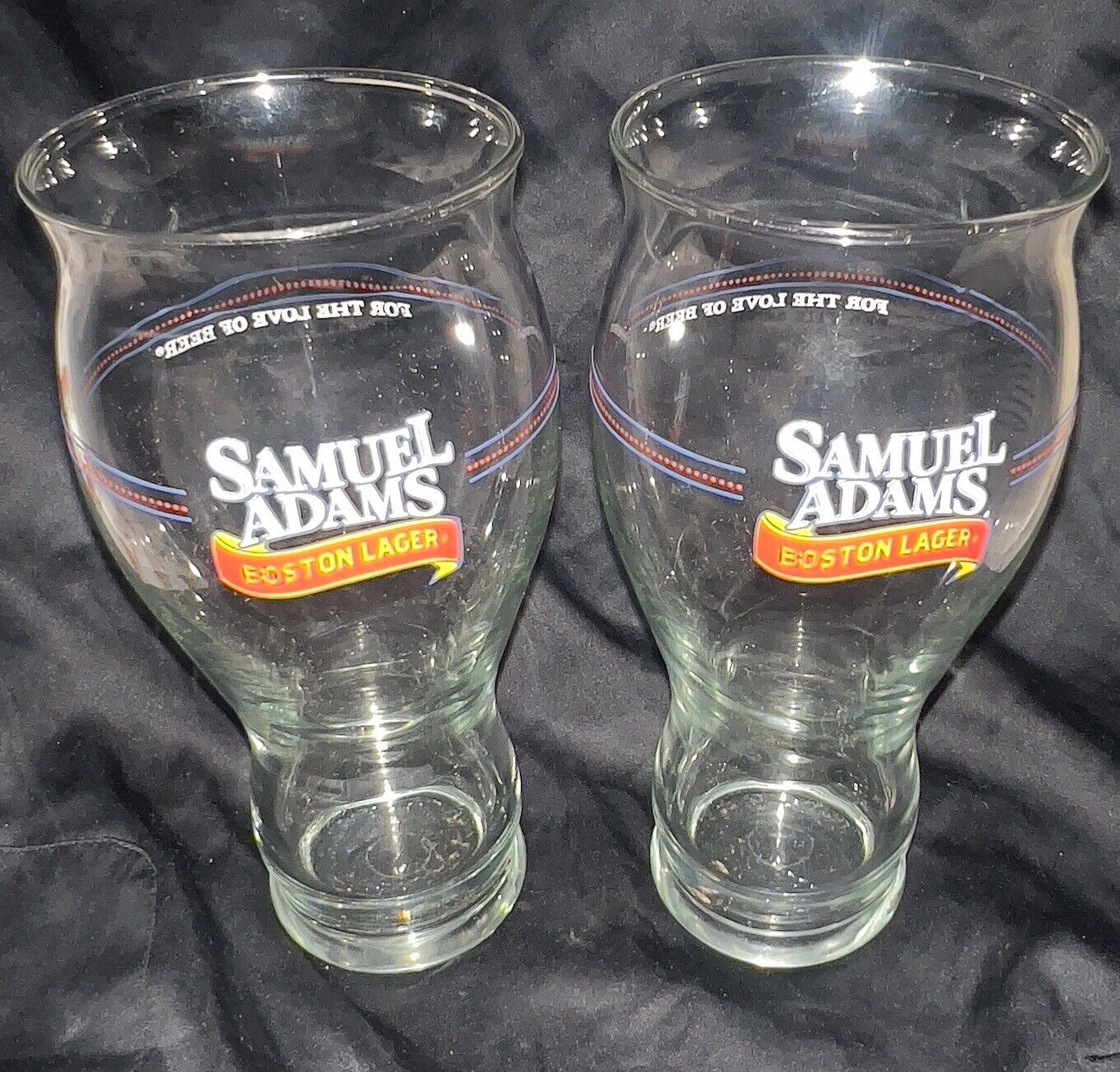 Set Of 2 Samuel Adams Boston Lager Sensory 16oz Glasses “For the Love of Beer”