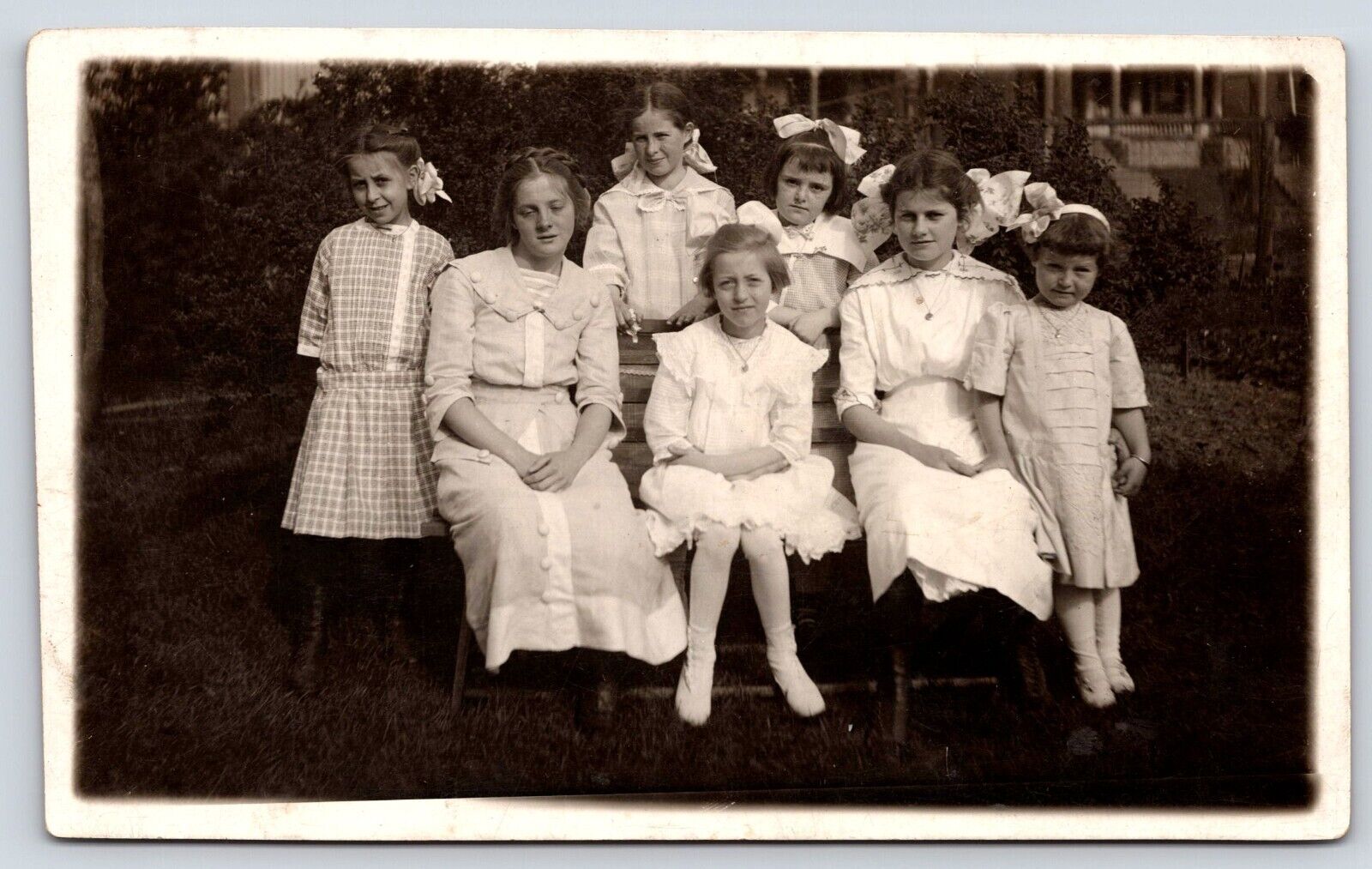 Family Picture RPPC 1913 Vintage Postcard POSTED