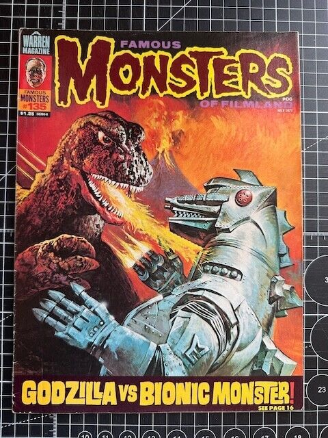 Warren Famous Monsters Of Filmland #135 Godzilla Vs Bionic Monster Jul 1977