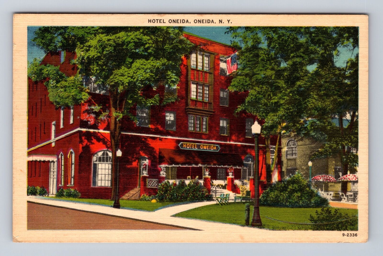 Oneida NY-New York, Hotel Oneida, Advertising, Antique Vintage c1956 Postcard