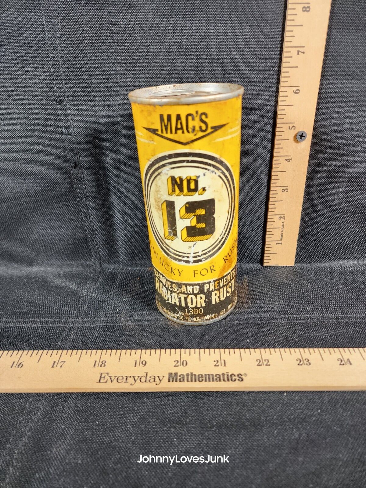 Vintage MAC'S NO. 13 Oil Can/Tin Radiator Rust Full Pull Tab Top 