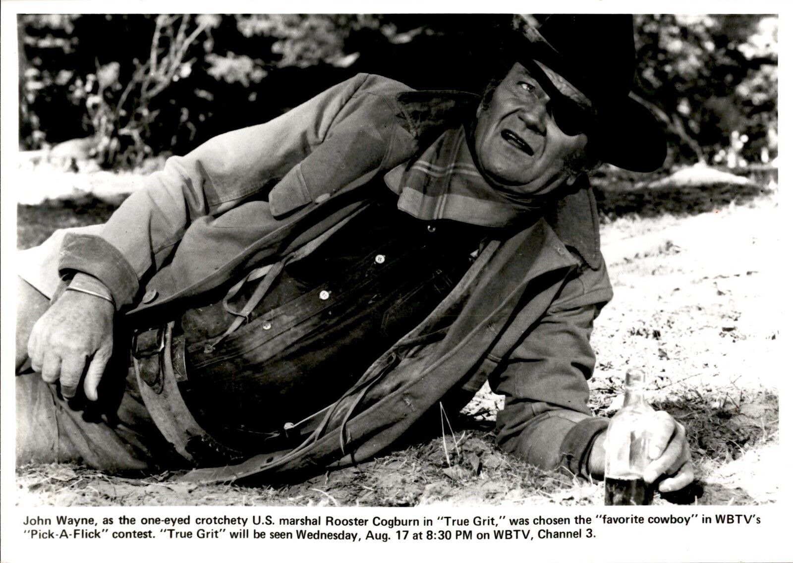 LD290 1985 Original Photo JOHN WAYNE True Grit Rooster Cogburn Western Actor