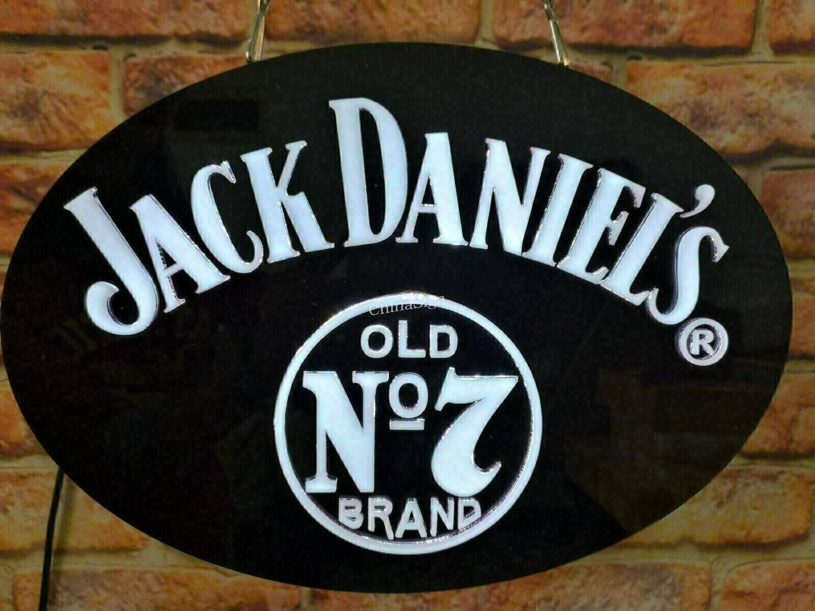 Rare Jack Daniel\'s Old No.7 Sign Distillery Beer Bar 3D Carved Light Box Sign