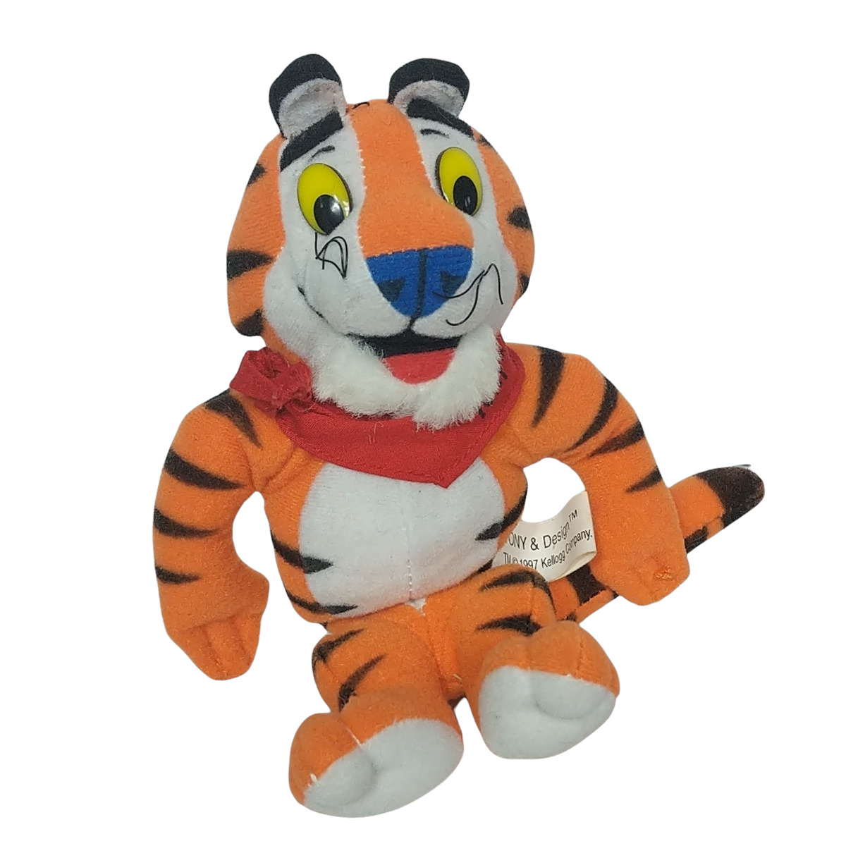 Vintage 1997 Kellogg Tony The Tiger Cereal Orange Plush Stuffed Animal 7.5\