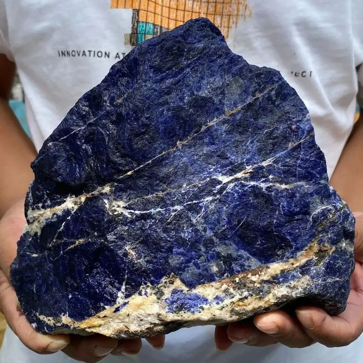 Natural Large Blue Sodalite Crystal Gemstone Rough Raw Rock Specimen Healing