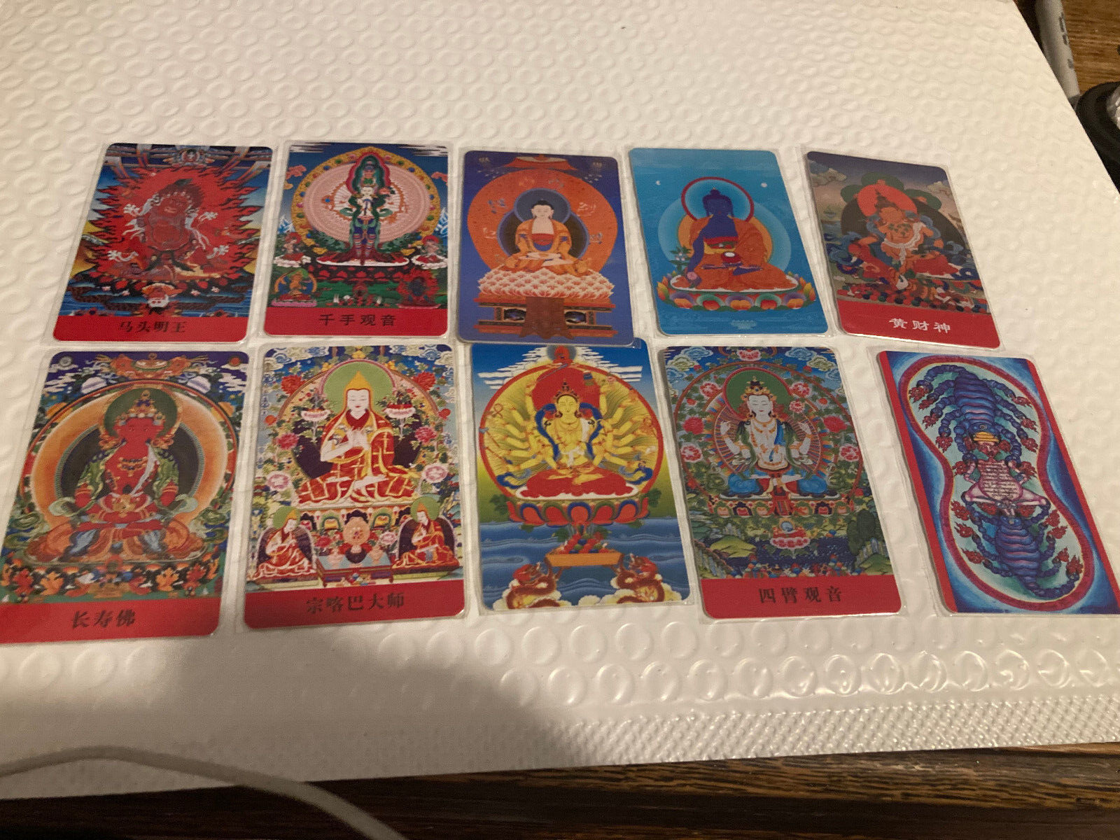 LOT OF 25 Tibet Tibetan Buddhism Exquisite painting Buddha Mother PRAYER CARD *