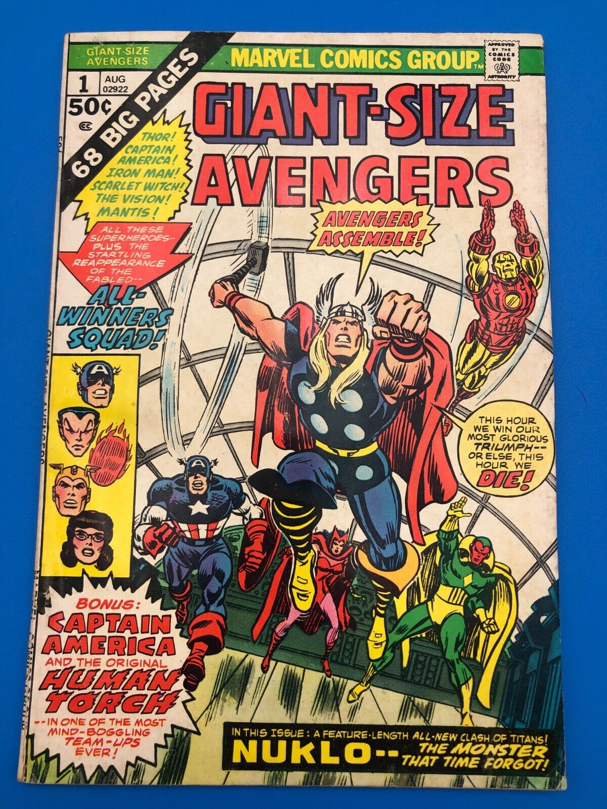Giant-Size Avengers #1 (1974) - Thor Iron Man Nuklo Appearances - VG READER