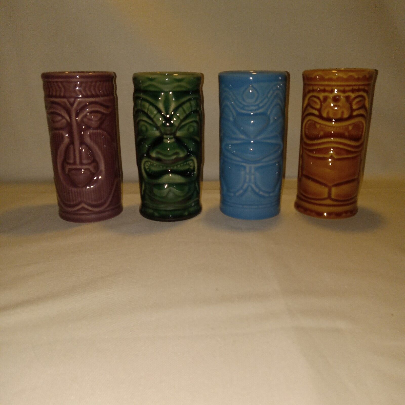 Set Of 4 Vintage Tiki Glasses From 2001