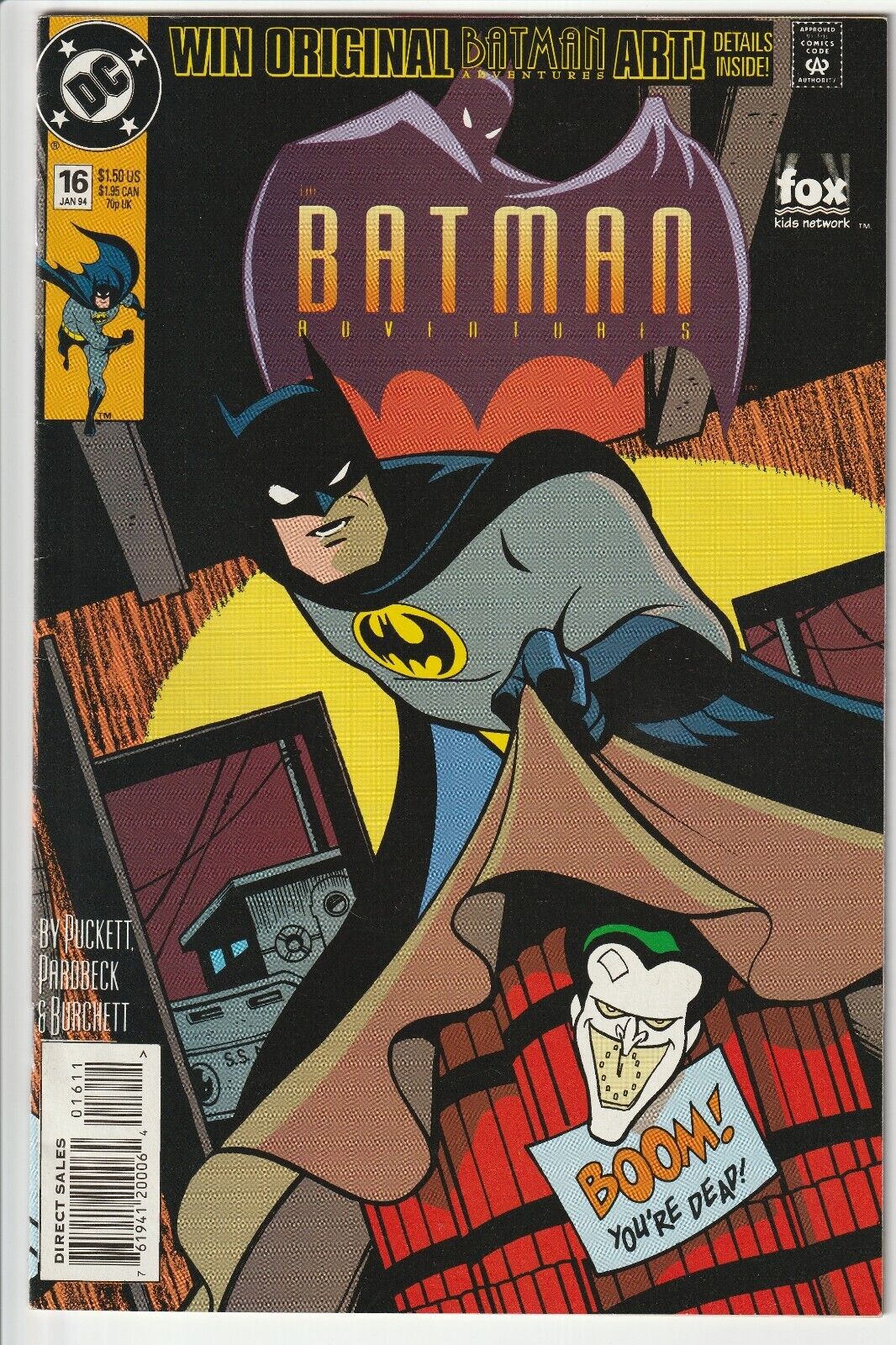 Batman Adventures #16 (DC Comics, 1994) Solo Joker Stroy, Direct edition Barcode