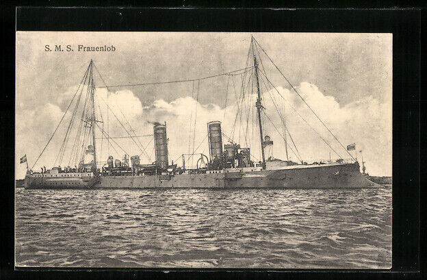 Ak Battle Ship S. M.S.Frauenlob 1915