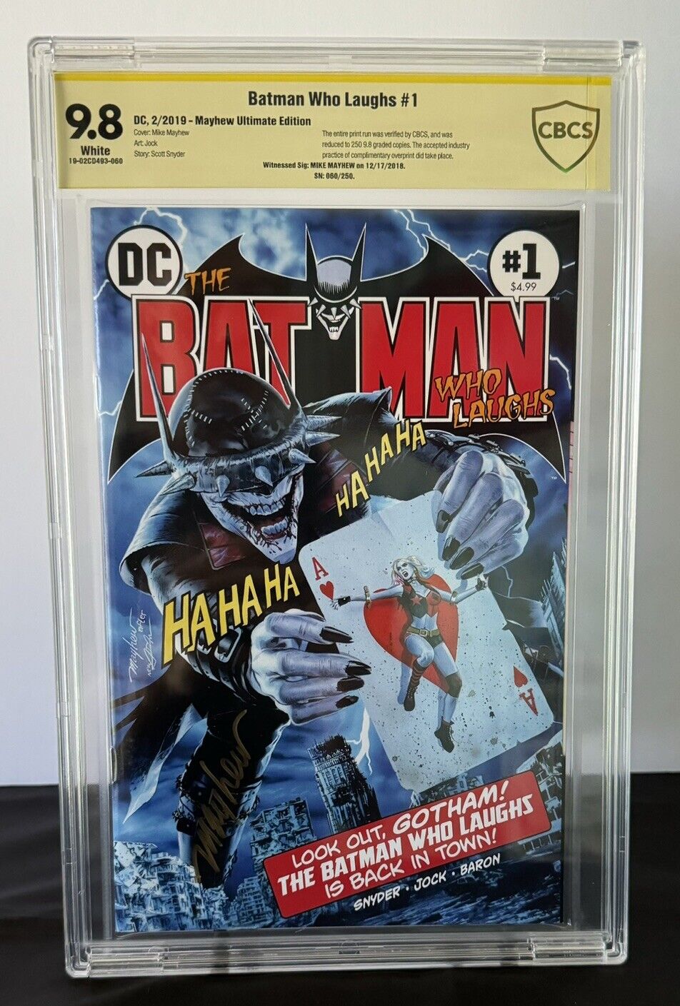BATMAN WHO LAUGHS #1 Mayhew Ultimate Edition 9.8 CBCS SS LTD to 250