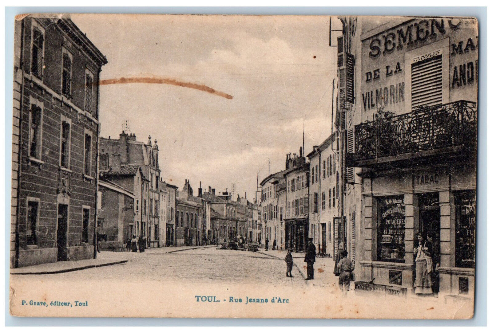 Toul Meurthe-et-Moselle France Postcard Jeanne d\'Arc Street c1910 Antique Posted