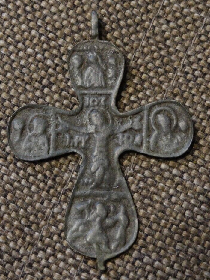 RARE R7 CROSS Cross RUSSIAN orthodox icon antique 15th century 2