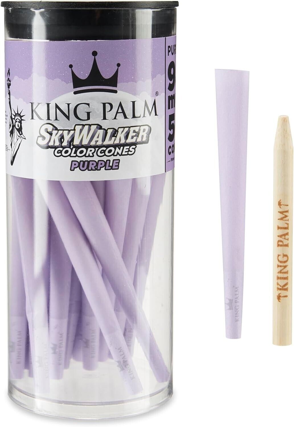KingPalm | Skywalker Prerolled Cones with Filter Tips | Natural | Purple