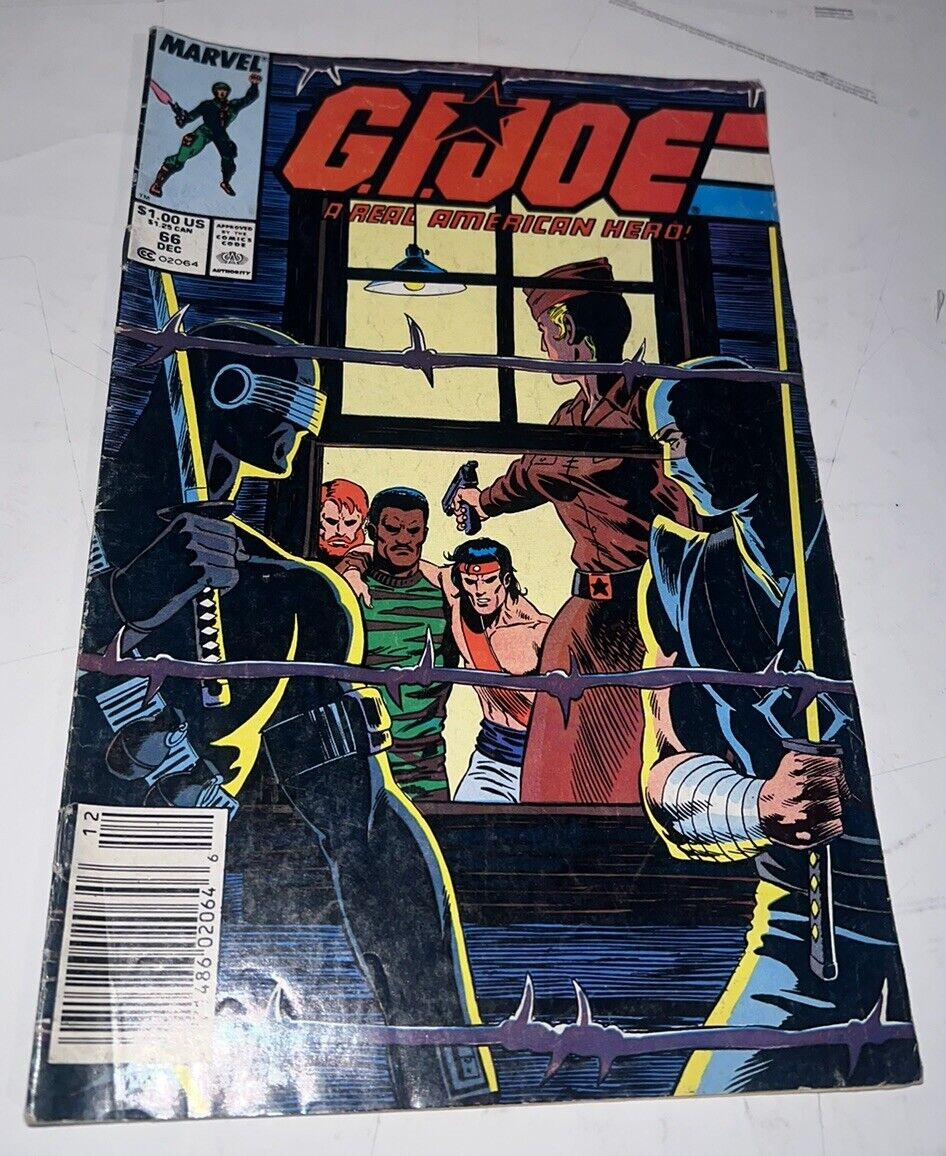 G.I. Joe A Real American Hero #66 Newsstand Edition Marvel Comics Vintage 1987