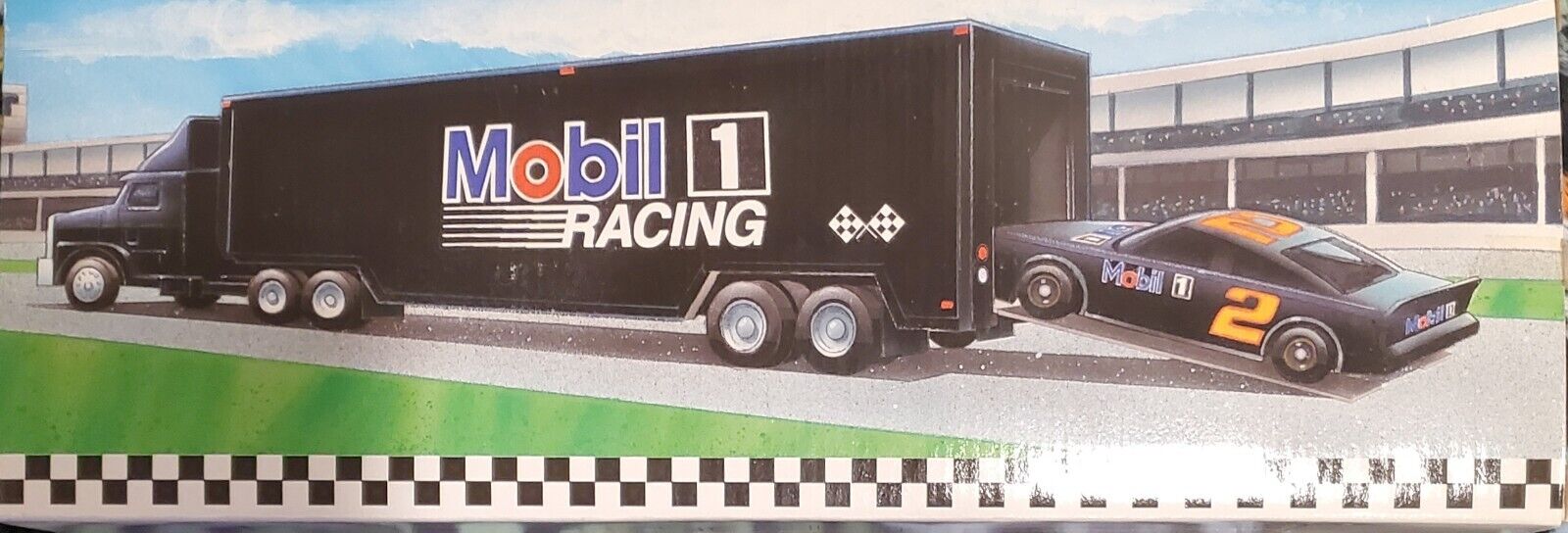 MOBIL OIL 1994 RACING TOY RACE CAR CARRIER LIMITED EDITION NEW IN BOX