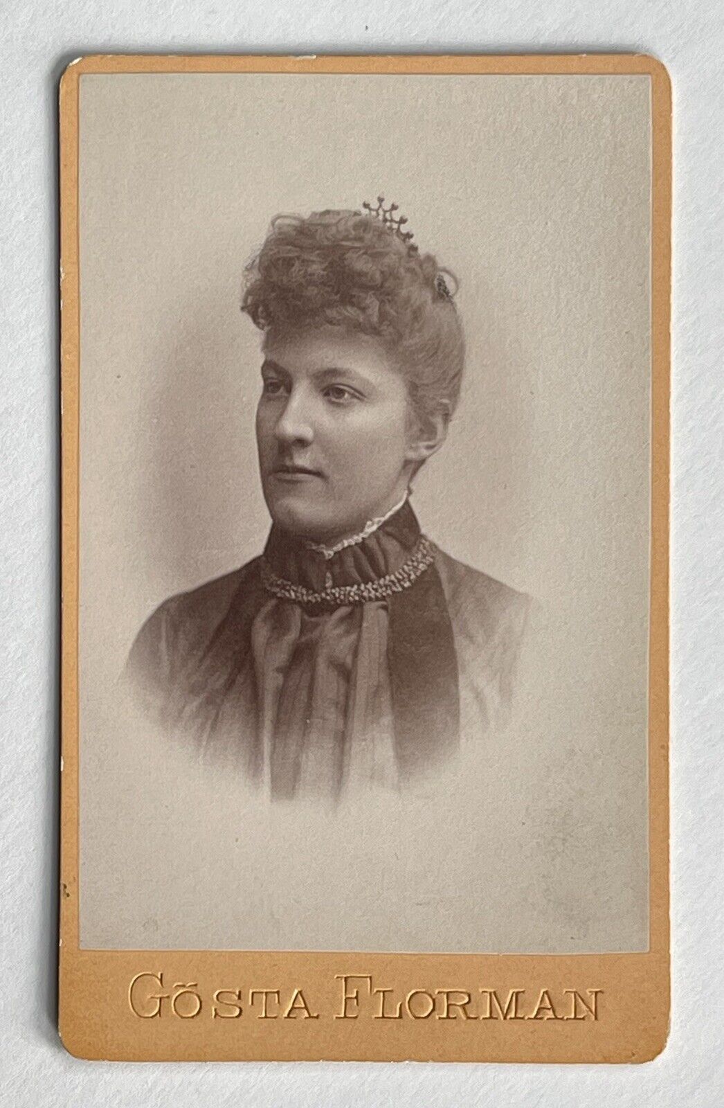Antique Victorian CDV Photo Beautiful Woman Pretty Lady Stockholm, Sweden