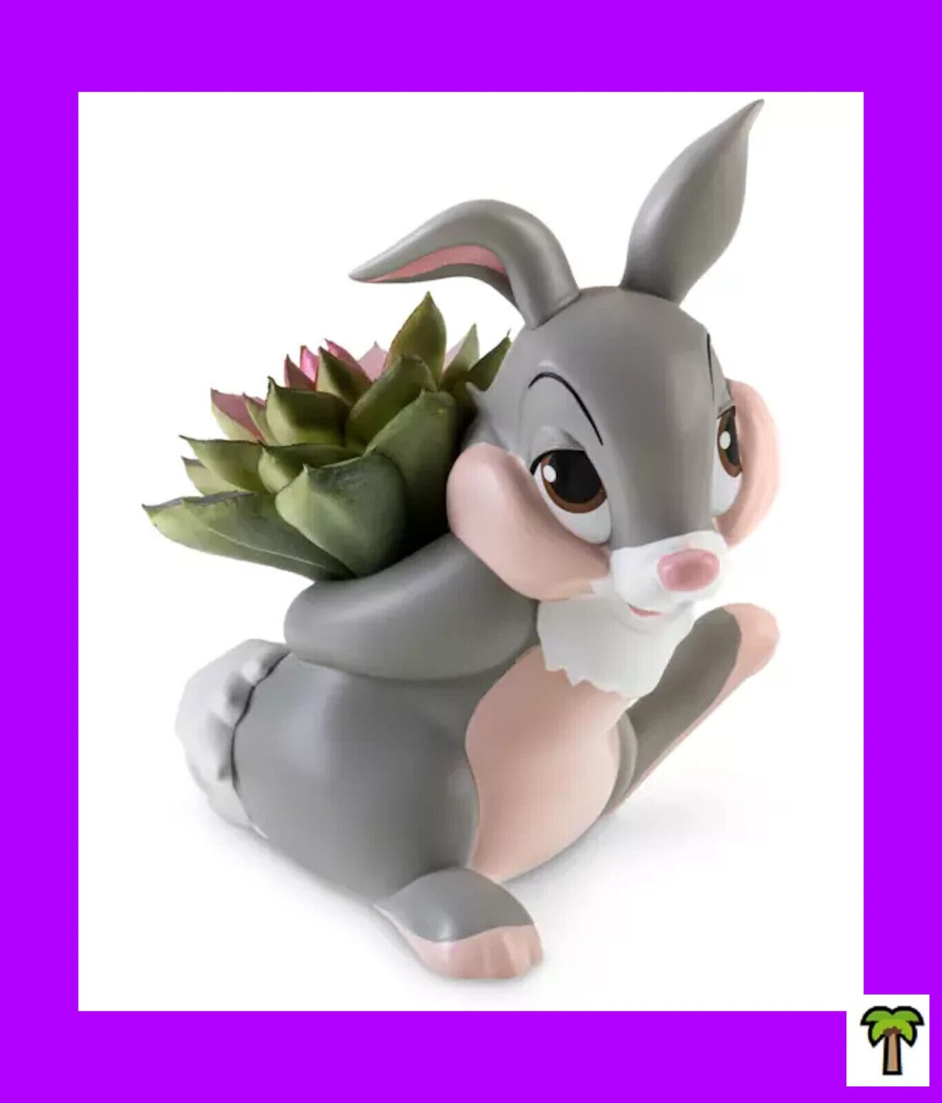 🌴 Disney Parks Thumper from Bambi Faux Succulent Planter Critter Chaos NEW
