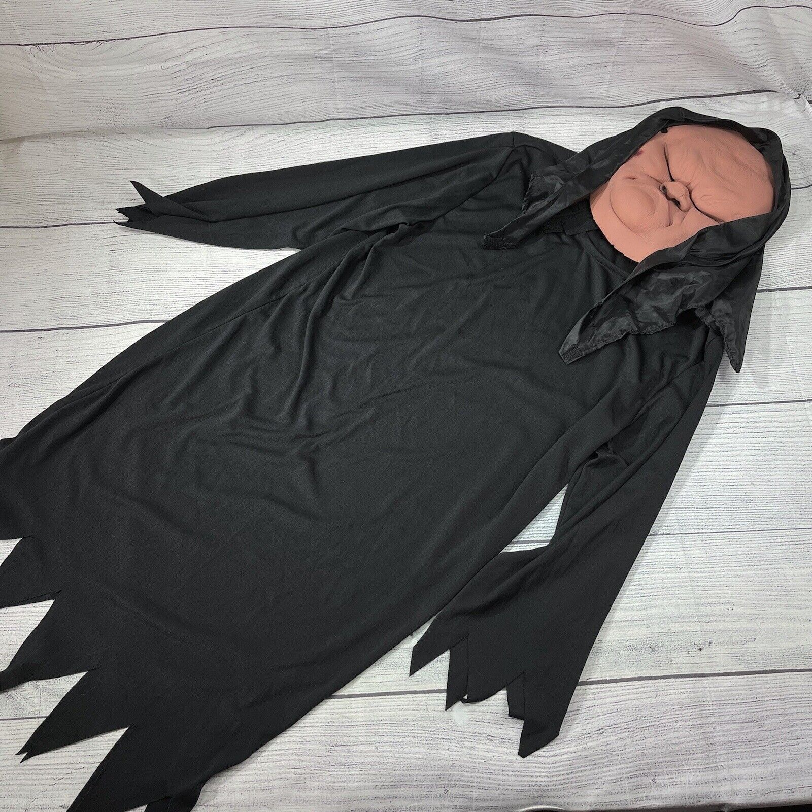 Halloween Kid’s Costume Angry Fat Dark Monk Horror Flexi-Face Mask Maniac 1 Size