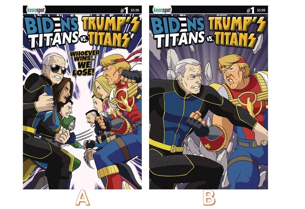 🔥Biden Titans Vs Trump Titans #1 - A/B Cover Set - Presell 4/27 - 