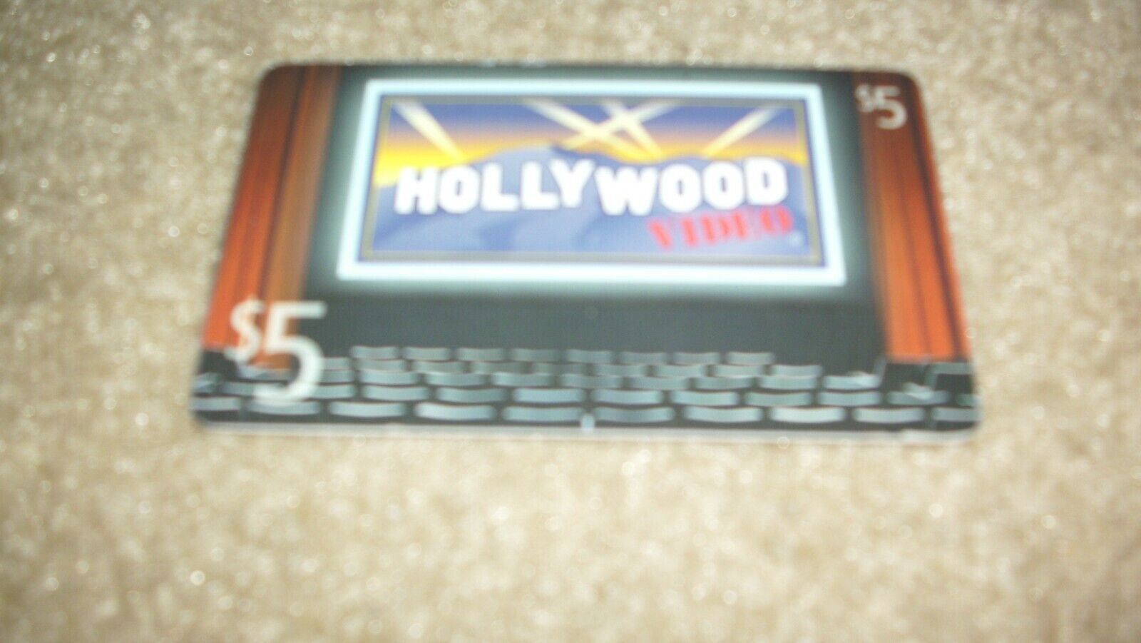 Vintage 1999 Hollywood Video $5 Gift Certificate card RARE