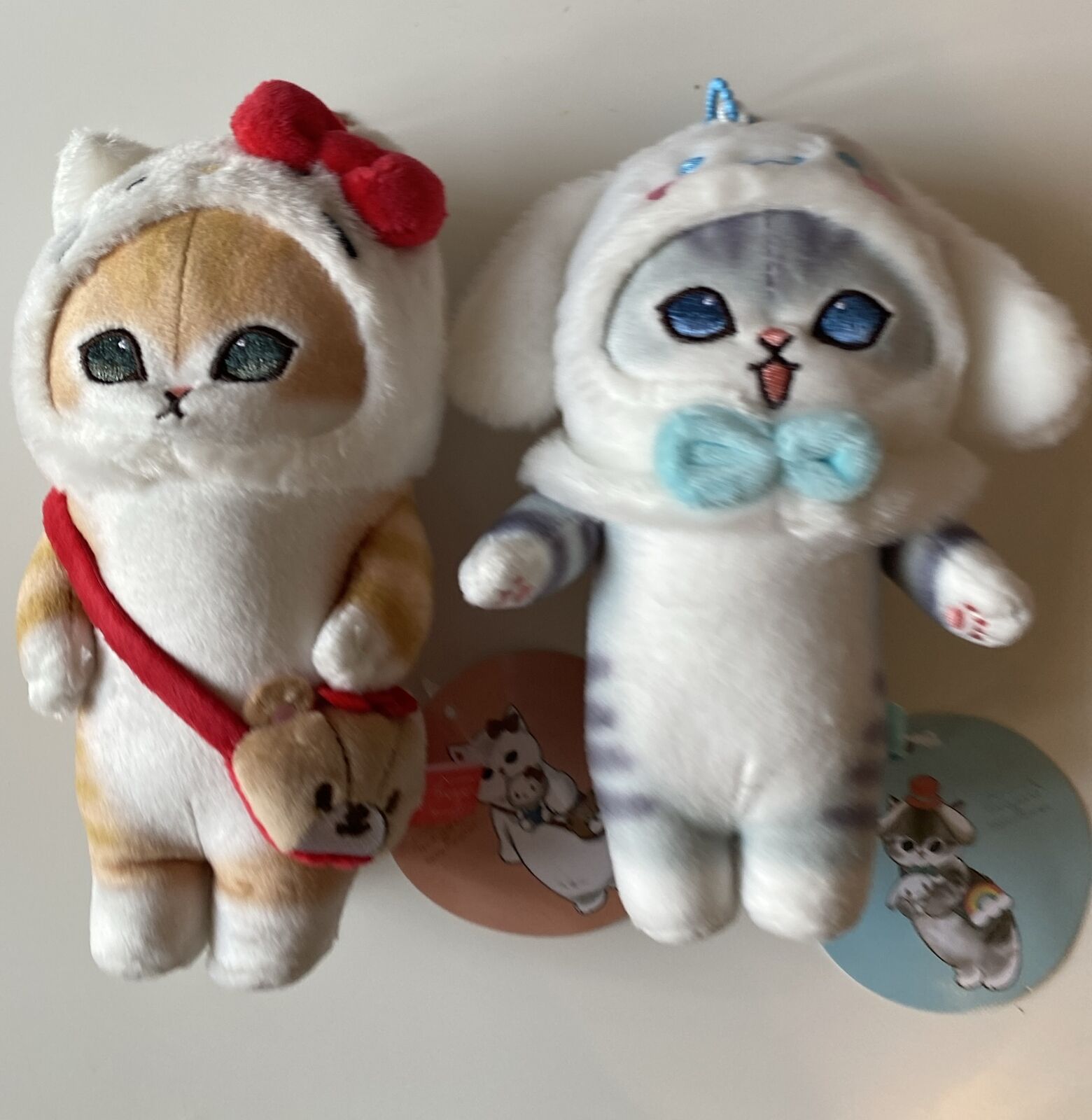 New mofusand x Sanrio Characters Plush doll  Cinnamonroll Hello Kitty Keychain