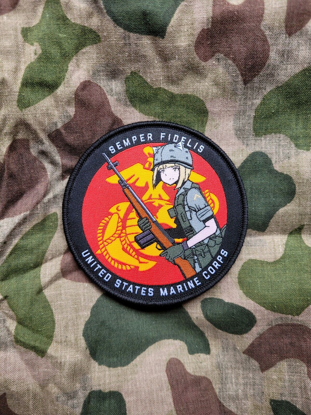 Anime Vietnam War Marines Call of Duty Girl Panzer Morale Military Airsoft Patch