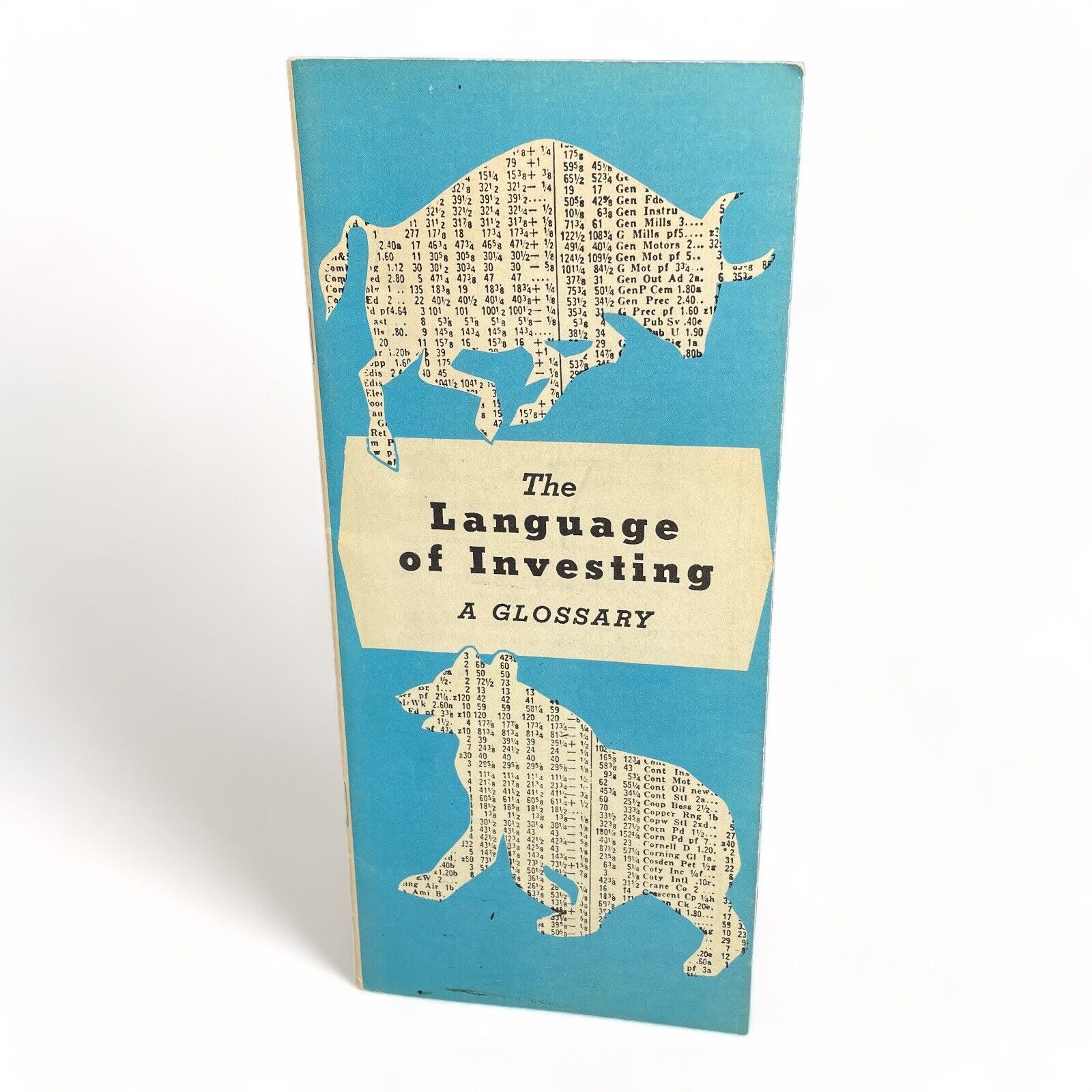 1960 The Language of Investing a Glossary Stock Market Pamphlet Booklet Advert