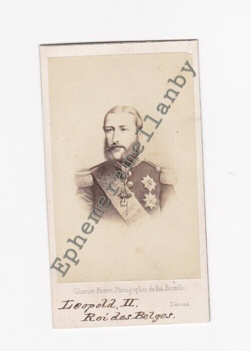 CDV Photo Royalty Leopold II King of Belgium Ghémar Freres Bruxelles 