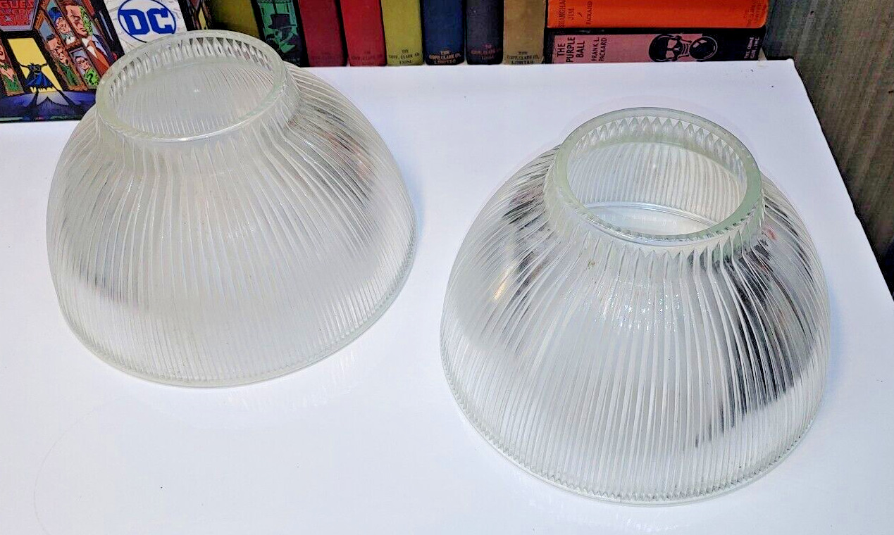 One Pair of Vintage Holophane 6584 Industrial Shades