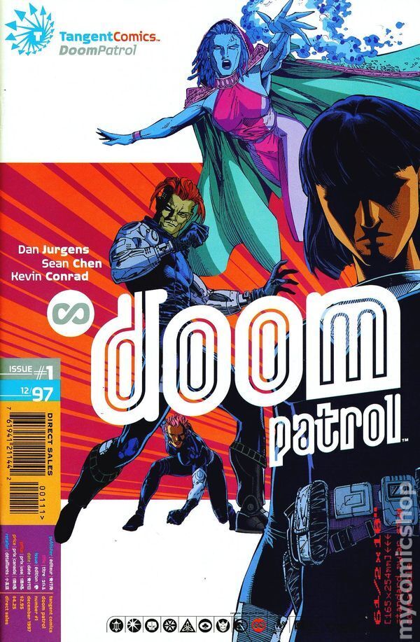 Tangent Comics Doom Patrol #1 VG 1997 Stock Image Low Grade