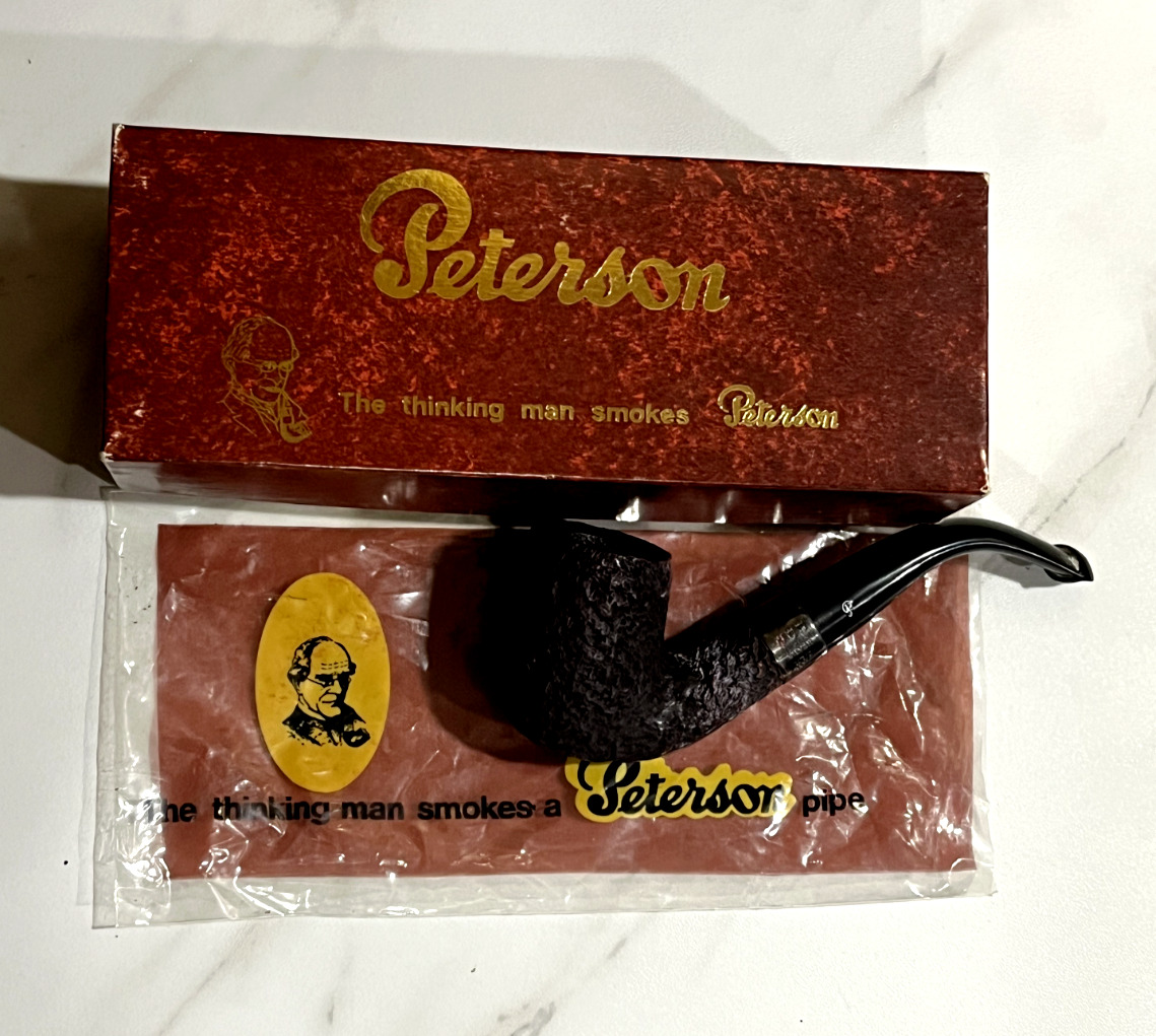 Vintage Peterson Collector\'s Pipe Donegal Rocky Sterling Silver 925 Band Ireland