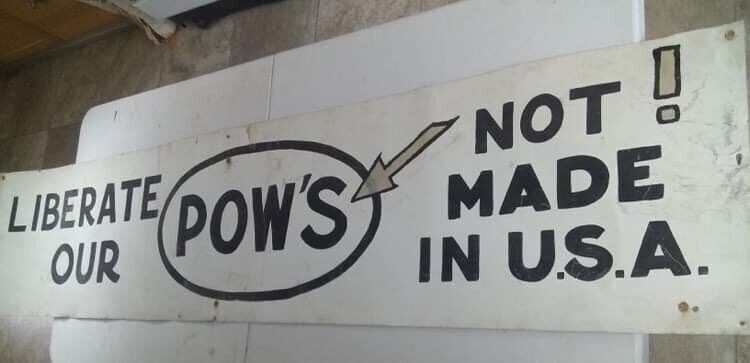 LIBERATE OUR POWS Sign 63x14\