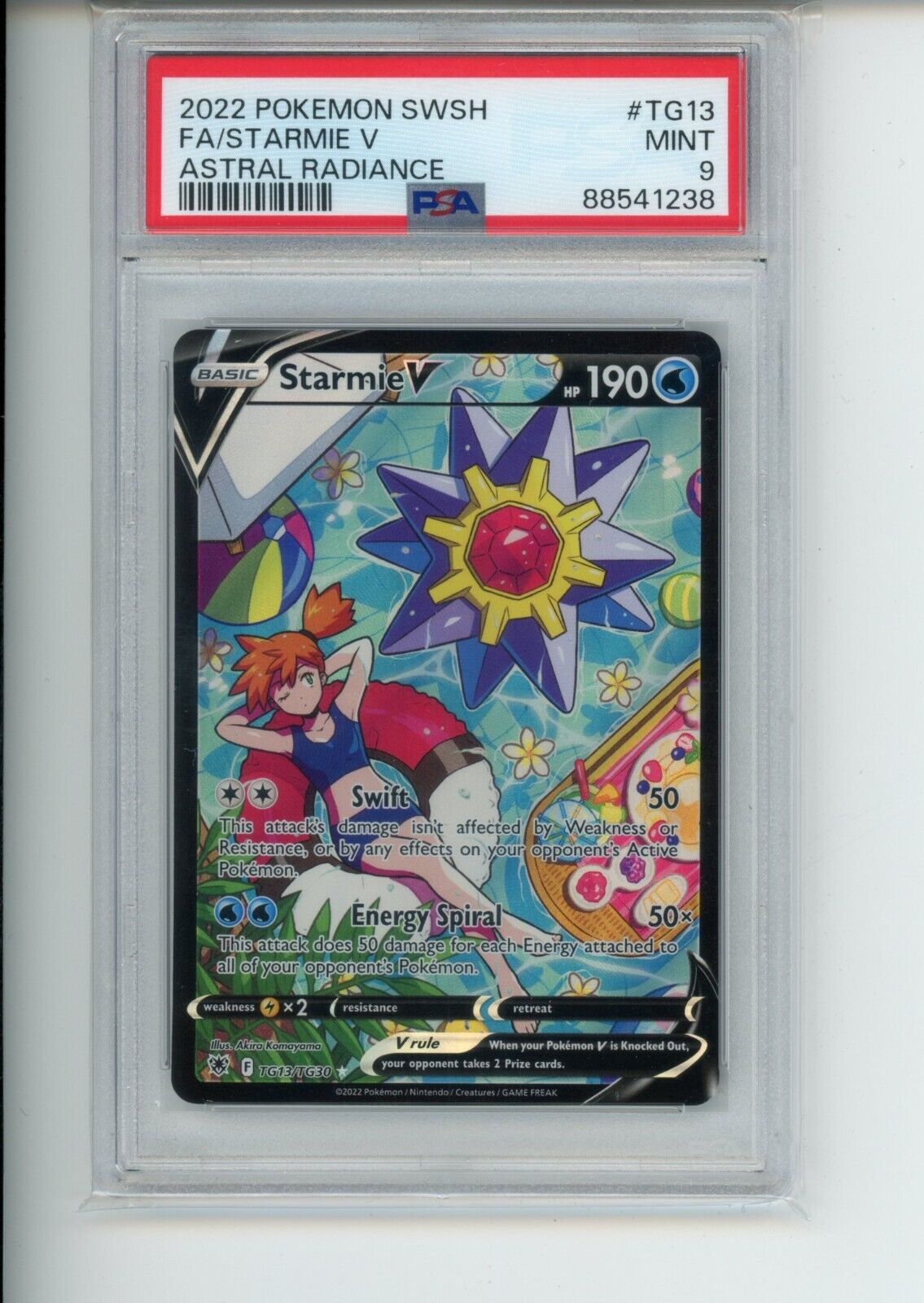 2022 Pokemon Astral Radiance Starmie V TG13/TG30 Full Art Rare PSA 9 MINT