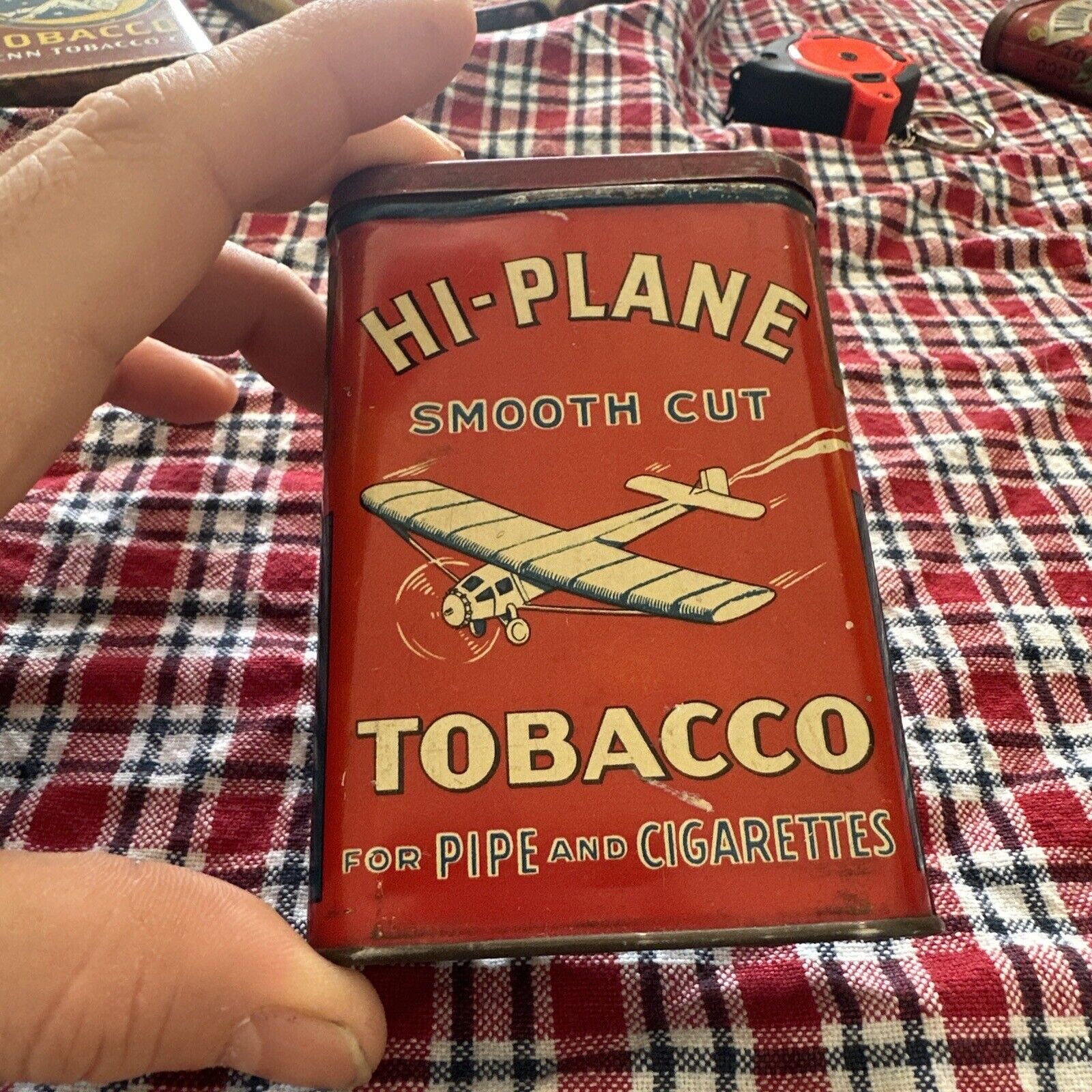 Rare Vintage Hi Plane Harder To Find Tobacco Tin