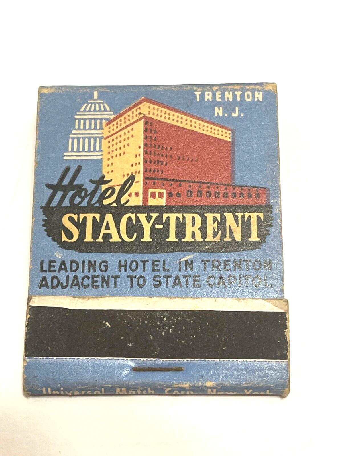Vintage Matchbook Collectible Ephemera Robert Treat Hotel Newark New Jersey